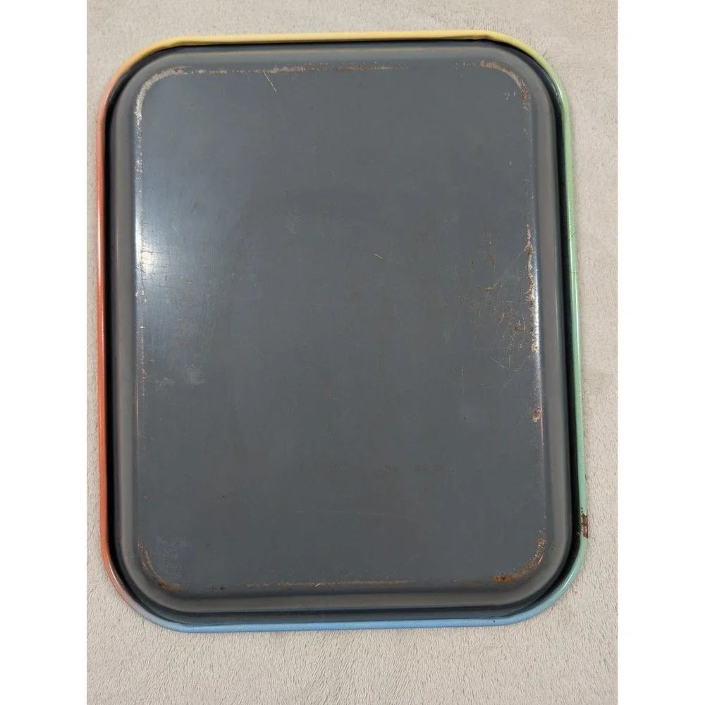 Vtg Coca-Cola Metal Serving Tray Thirst Knows No Season‎ Seasonal Border 1950s
